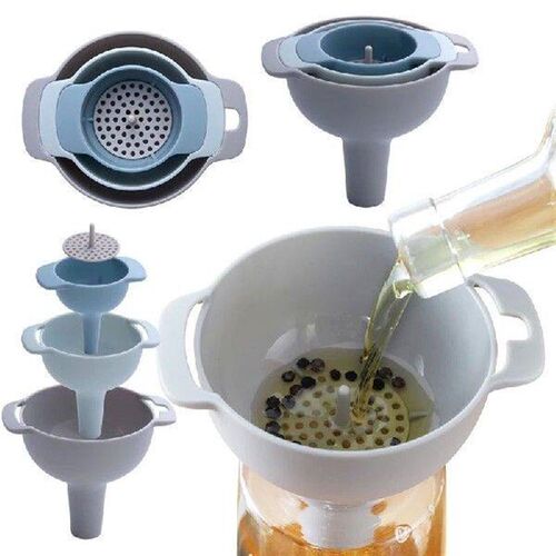 Plastic Funnel Pots Pans Bowls Jars Kitchen Gadget Tool 3