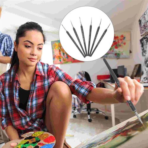 6 Ps Paint by Number for Adults Brush Kids Brushes Oil Paint