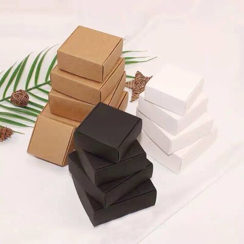 10pcs Hot Sell DIY Kraft Gift Boxes White/Brown/Black Paper
