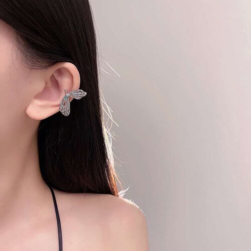Bow Ear Clip Without Ear Holes Womens Ins Cold Style Design