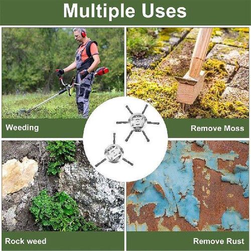 2 PCS Garden Weeding Brush Replacement Removal Rust&Moss