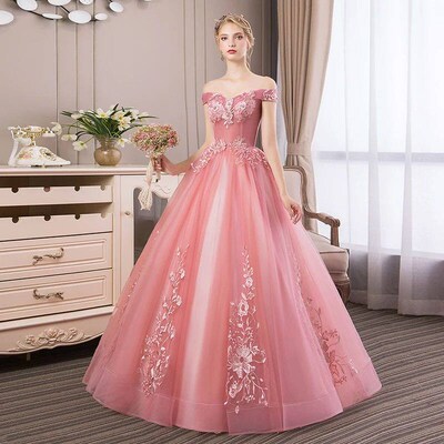 Quinceanera Dresses 2023 New Elegant Boat Neck Luxury Lace E