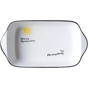 Baking tray ceramic cheese casserole oven western food dish