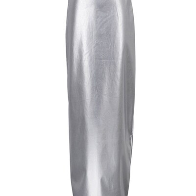 Clacive Fashion Sliver Pu Leather Women Skirts 2023 Bodycon