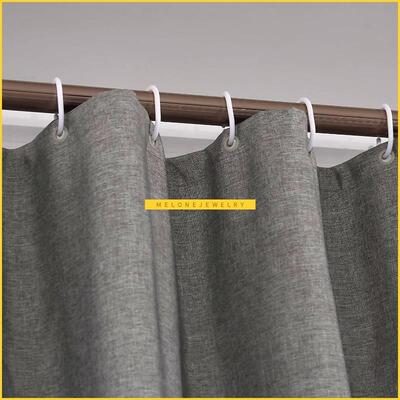 FRIDAY Europe Linen-Like Fabric Shower Curtain Grey hicken