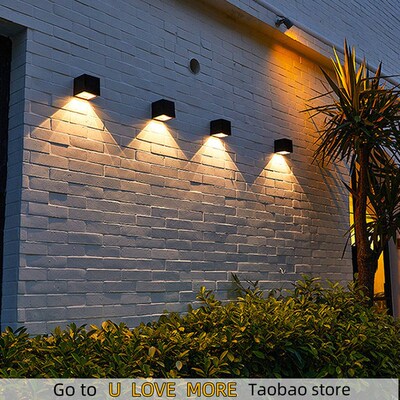 LED Solar Light Outdoor Garden Square Wall Lamp Sunlight Sen