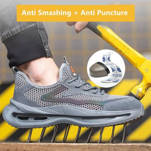summer breathable work shoes with iron toe anti puncture sec