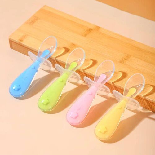 Babies Training Spoon With Suction Cup Children Tableware In