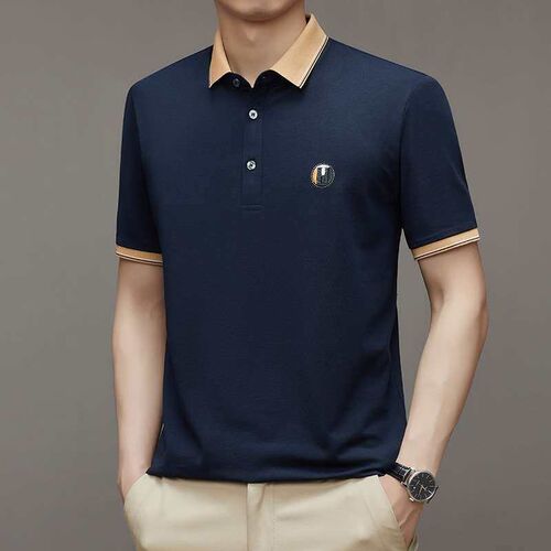 High-grae Sense 3 Silk Short-sleeve Polo Shirt Mens New Sum