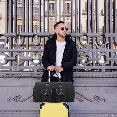 Carry on Garment Bag Suit Travel Bags for Men 2-in-1 Suit Ba
