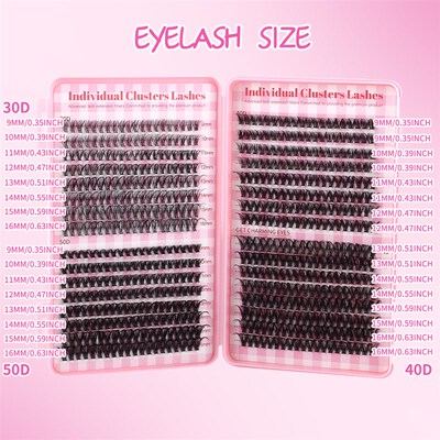 DIY single-tufted natural false eyelashes of 9-16mm 假睫毛
