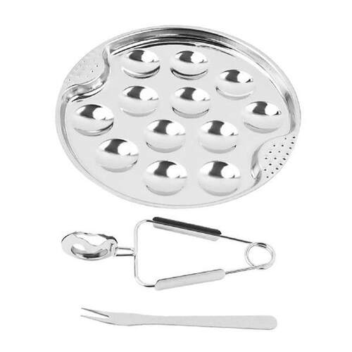 Escargot Baking Dish Plate Set Kitchen Accessory for Baking