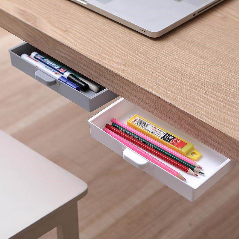 1~8PCS Self Adhesive Storage Box Hole Free Cabinet
