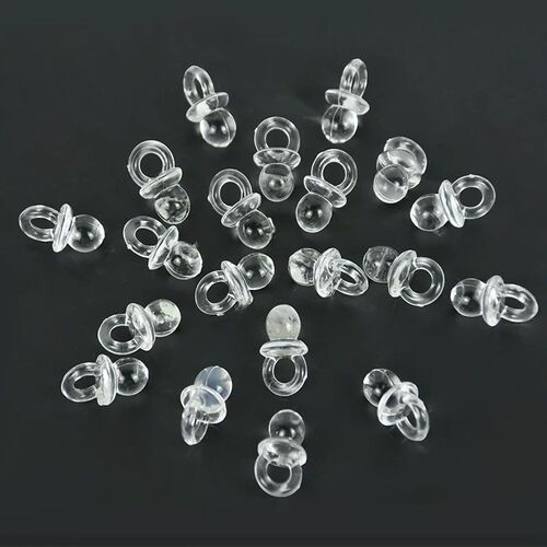 50pcs Mini Acrylic Blue Pink Pacifier Nipple Gender Reveal