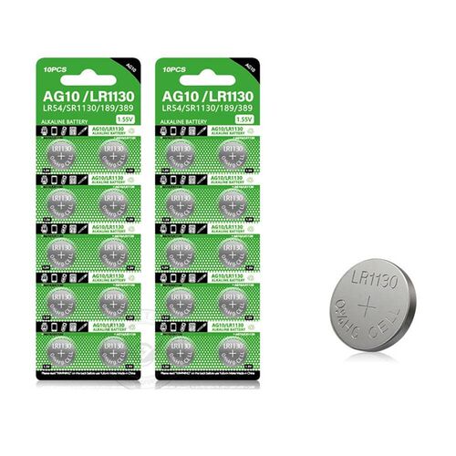 AG10 LR54 Cell Coin 1.55V SR54 389 189 LR1130 SR1130 Alkalin