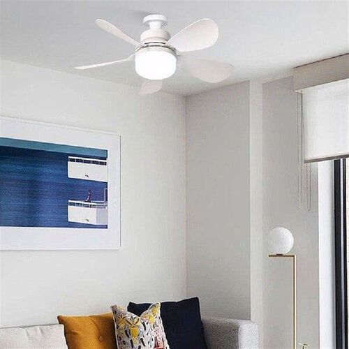 Silent Ceiling Fan with LED Lantern Rechargeable Electric