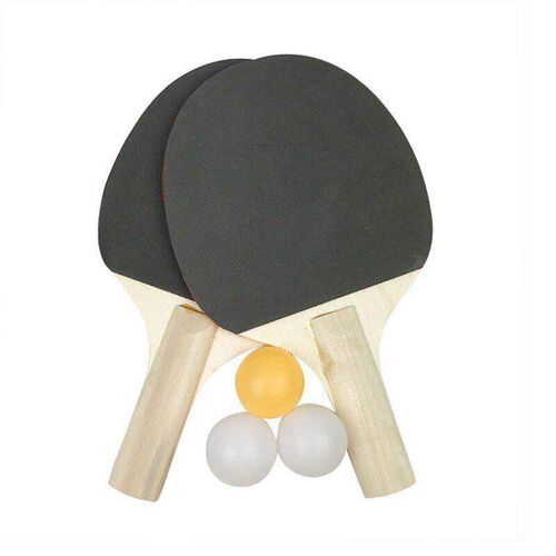 2 pcs Table Tennis Racket Set with 3 ball Play Ping Pong Pad