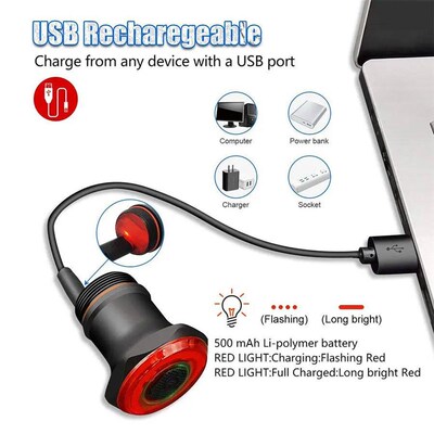 Smart Bicycle Tail Rear Light Auto Start Stop Brake IPX6 Wat