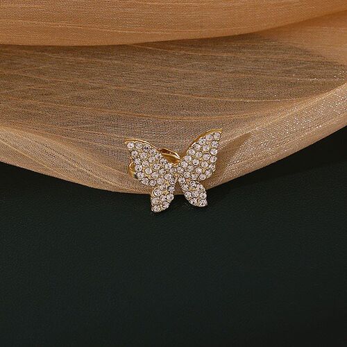 Butterfly Ear Cuff Women No Piercing Cool Sparkling Diamond