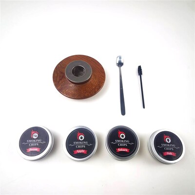 Glass Top Smoker Cocktail Smoker Kit With 4PCS Wood Chips Ba