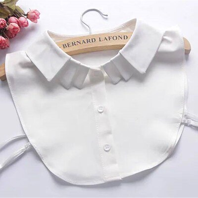 2023 Women Detachable Lapel Fake Collar Ruffles Lace Shirt F