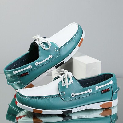 2023 New Mens Casual Genuine Suede Leather Docksides Classic