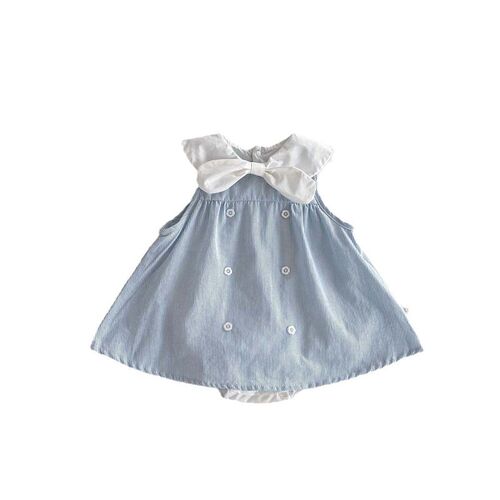 Babys Hare Dress Baby Girls Western Style Big Bow College