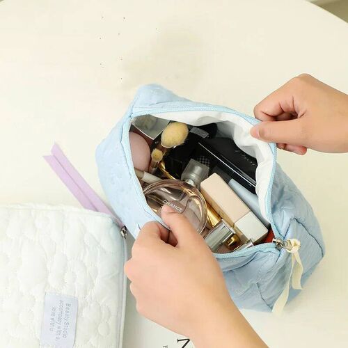 Quilting Flower Large-Capacity Cometic Bag Waterproof Portab
