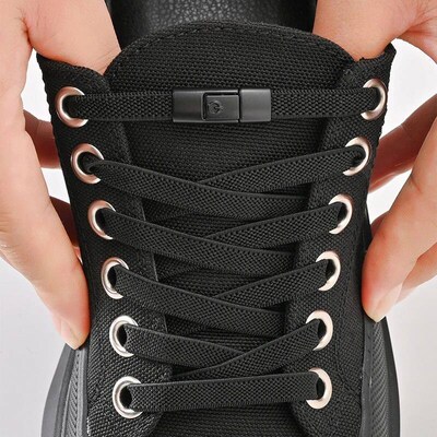 8mm No Tie Shoe Laces Press Lock Shoelaces Without Ties Elas