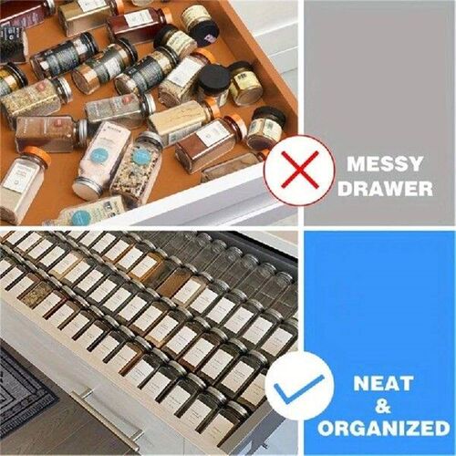 1/2Pcs Seasoning Jar Clear Storage Rack for Kitchen Shelf
