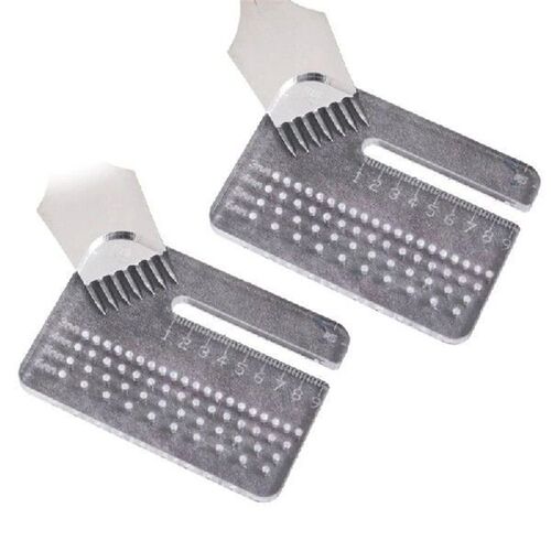 2 Pcs Leather Stitching Aid Plate, Leather Punching Tool
