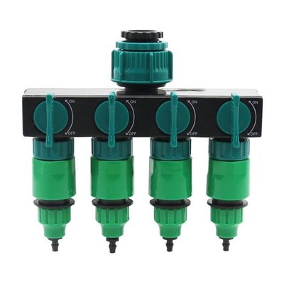 Garden Irrigation 4-way Tap Hose Splitter Garden Drip 4/7 or