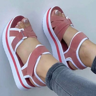 Fashion Womens Summer Sandals Wedge Ladies Shoes Plus Size