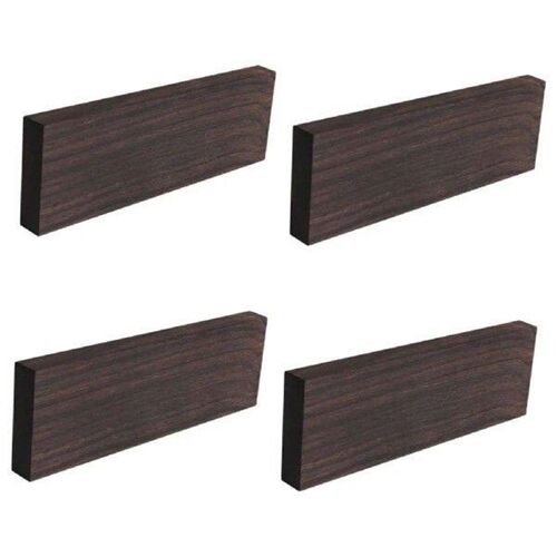 4Pcs Black Ebony Wood Lumber Smooth Surface Guitar Picks