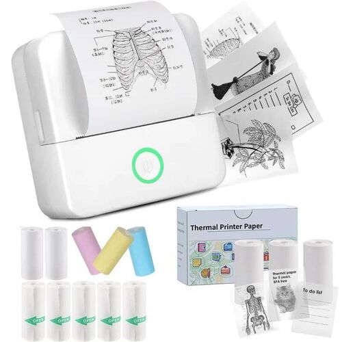 er Printer,Inkless Thermal Printer, Pocket Bluetooth Printer