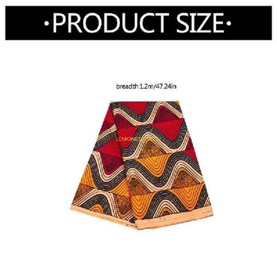 62CE African Waxed Printing Fabric 3Yard Double Side