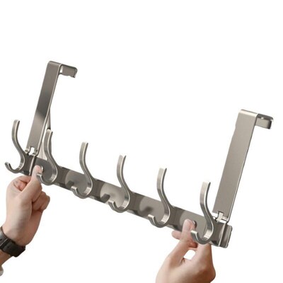 Over the Door Storage Organizer Hanger Clothes Hooks Behind