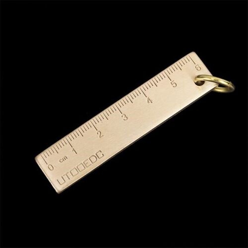 1PCS Outdoor Camping Tools Ruler Brass Scale Portable Vintag