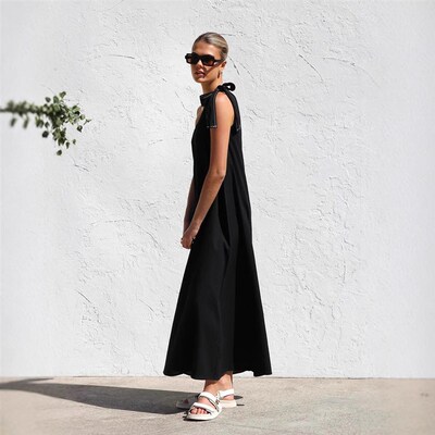2025 Slant Shoulder Dress Ins Internet Celebrity Same Style