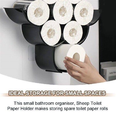 Wall Mounted Paper Storage & Organizer Sheep Funny Animal