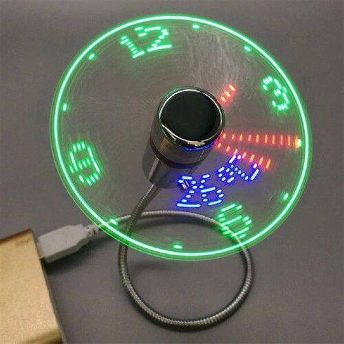 USB Portable Fan Flexible 5V Rechargeable Fan with LED
