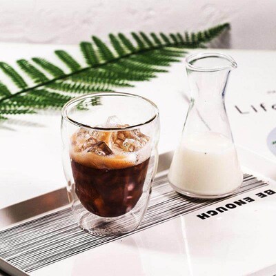 Water glass mug Coffee Cup Set Heat-resistant Double Handle.