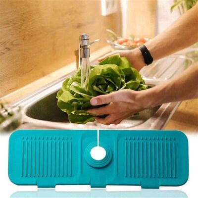 Easy-install Faucet Splash Protector Flexible Silicone Sink