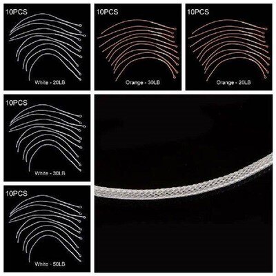 10pcs/Set Fly Fishing Braided Line Loop Connector Leader