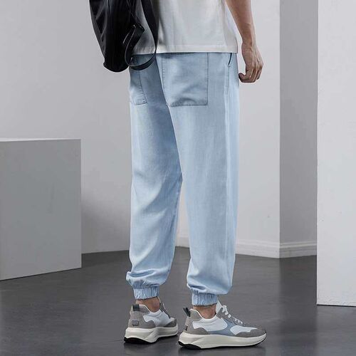 Mens Casual Pants tendy Spring and Summer Loose Leg Pants M