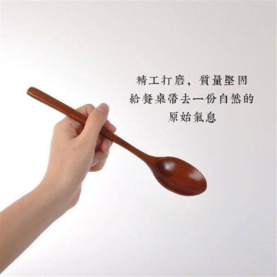 1PCS Long Handle Wooden Tea Dessert Spoons Korea-style Wood