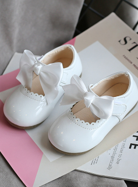 Spring Autumn Baby Girls Shoes Cute Bow Patent Leather Princ
