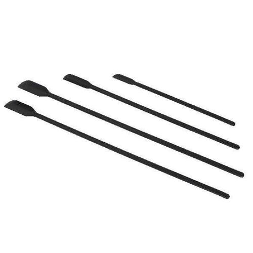 4pcs Scraper Set Black Silicone Spatulas Long Handle Jar