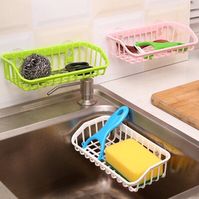 Wash Multifunctional Suction Cup Dishwashing Sponge Holder H