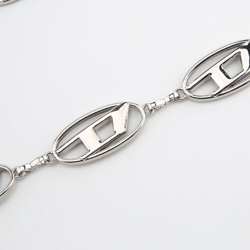 Retro Silver Metal Chain D Letter Waist Chain Versatile Deco